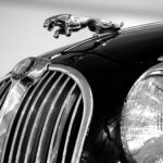 jaguar emblem on black car